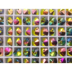 Coeurs 10.3 x 10 mm, Crystal Vitrail Medium, 208 pièces