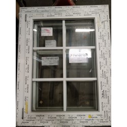 86x116 cm Fenêtre TUNNEL PVC Schuco, petits carreaux