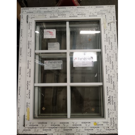 86x116 cm Fenêtre TUNNEL PVC Schuco, petits carreaux